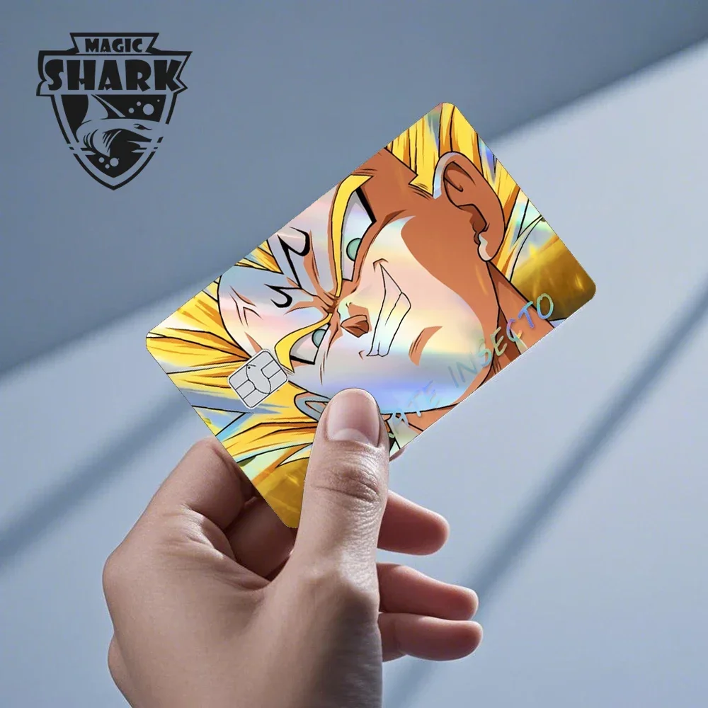 Magic Shark Goku Vegeta Cool Shinny Holographic Laser Kreditkartenaufkleber Film Front Skin Cover – Detail 14