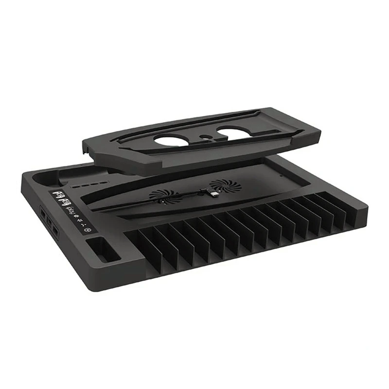 Cooling Dock For PS5 Slim Cooling Dock Charging Dock With Disk Organizer Handle Seat Charger Headphone Holder