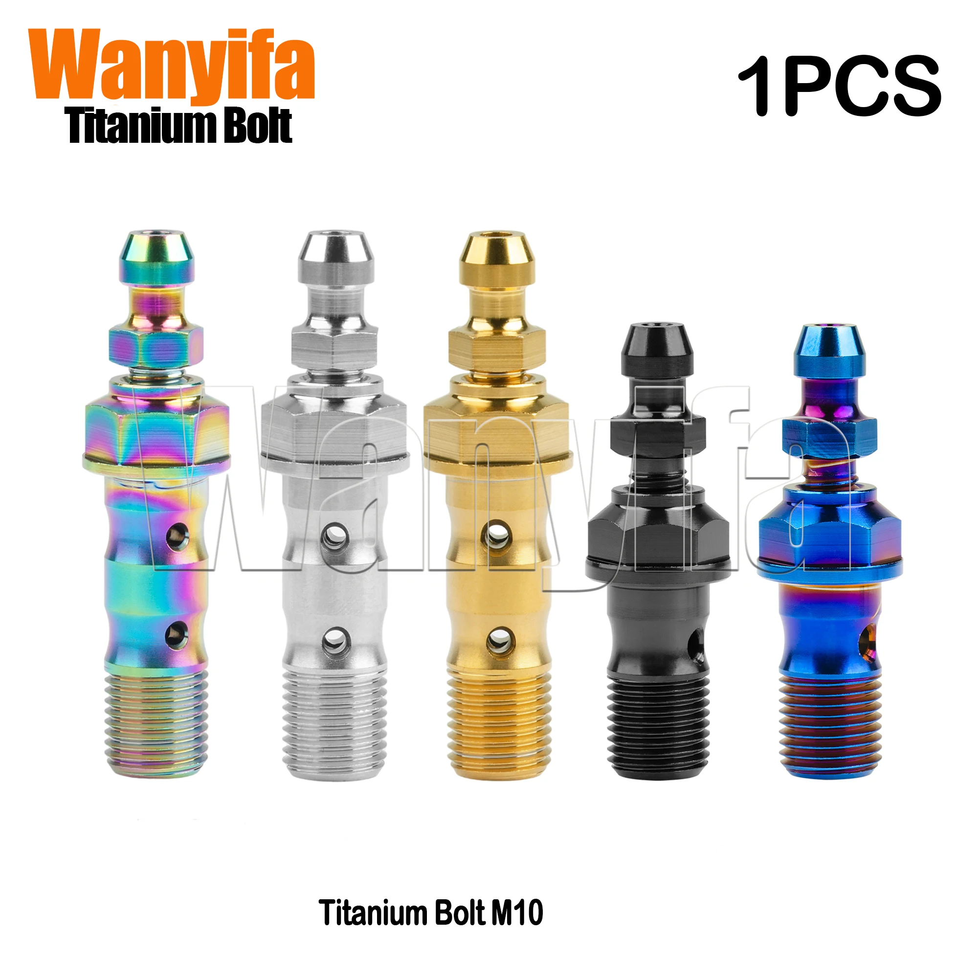 

Wanyifa Titanium Bolt M10 Modified Brake Caliper Oil Cylinder Drain Screw Deflation Bolt Pitch 1.0/1.25mm