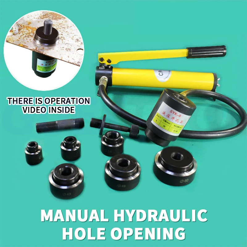 Ouvre-trou hydraulique, plaque de fer, ouvre-trou de plaque en acier inoxydable, ouvre-trou de plaque en acier