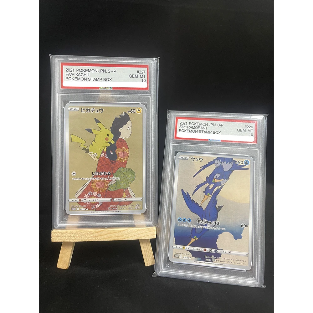 

Pokemon Japanese S Promo Pokemon Stamp Box Full Art Cramorant Pikachu #226 #227 Anime Game Card Grading 10 Cards Toy Gift