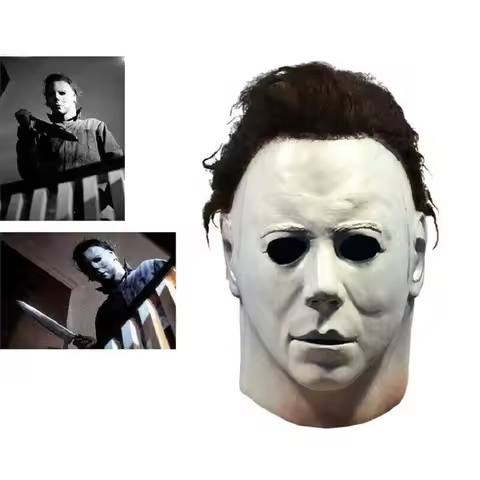Cosplay Michael Myers Party Masks for Latex Full Head Scary Horror Murderer for Adult Halloween stage performance April Fools
