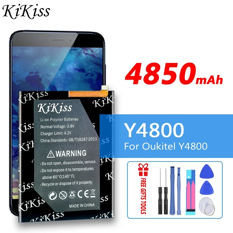 KiKiss 4850mAh Rechargeable Battery Y4800 for Oukitel Y4800 Long Standby Time Mobile Phone Accessories