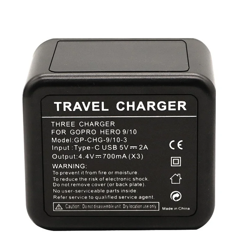 Battery charger For Gopro Hero 11 10 9 Hero 9 10 11 gopro 11 10 9 Three-Way quick Charging storage box