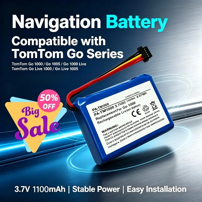 3.7V 1000mAh Replacement Battery for TomTom Go 1000 1005 Live AHL03711018 VF1C GPS Navigator
