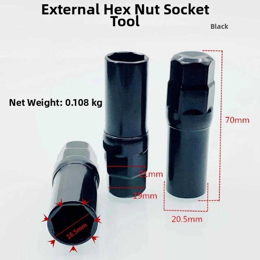 Heavy Duty 6/7 Point Lug Nut Remover Key For Trucks Compatible For M14/12 For 9/16 Thread 13/16 Inch Drive Socket