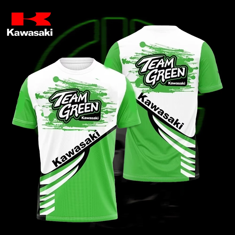

25 New Men's T-Shirt Kawasaki Motorcycle T Shirt Cycling Tee Quick Drying Sweat Absorbing 3D Printed T-Shirt Summer Autumn Tops