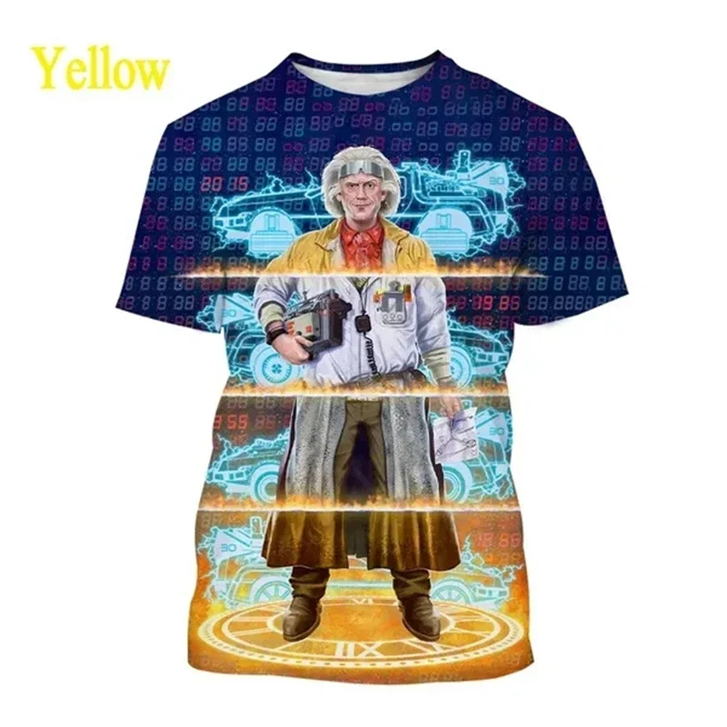 Funny Movie Back To The Future 3D T-Shirt Personality Men And Women Harajuku Style Street Clothing Printed Short Sleeve T Shirt