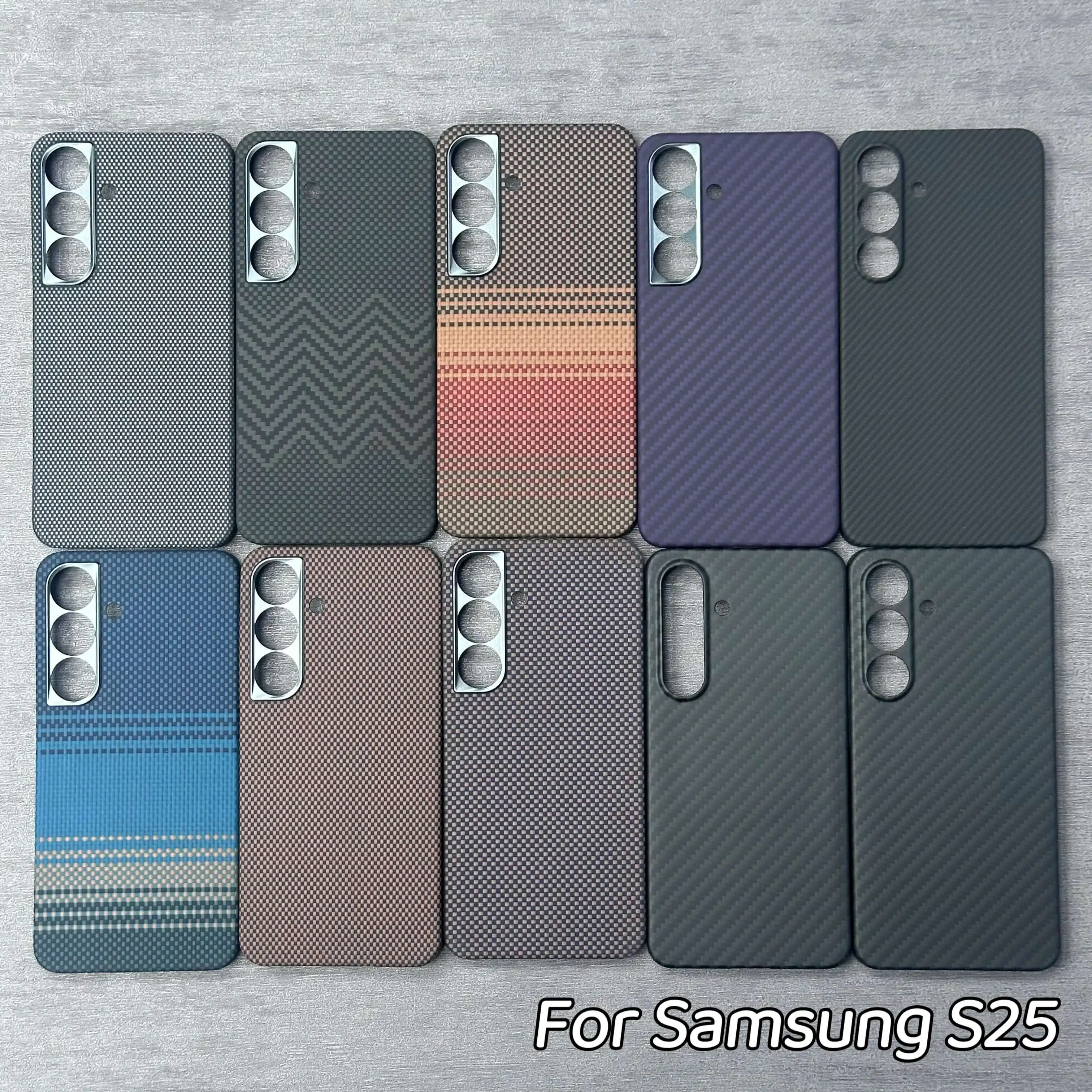For Samsung Galaxy S25 Magnetic Aramid Fiber Case, Ultra Thin Kevlar Magsafe Cover, Shockproof Lightweight Shell