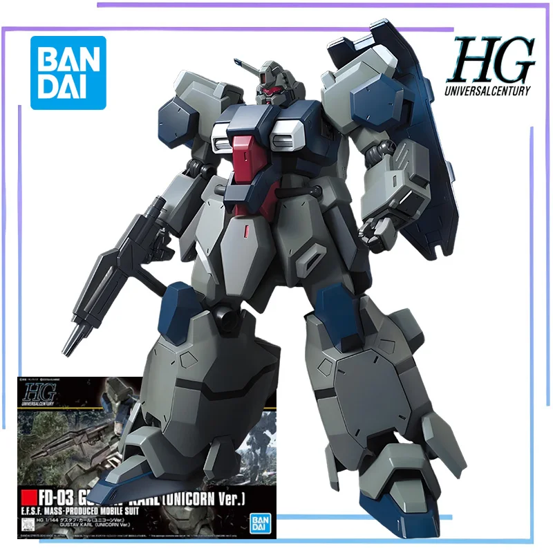 

Оригинальная серия BANDAI HGUC HGUC 221 Густав Карл (версия единорога) Аниме фигурка сборка орнамент игрушки Коллекционная модель