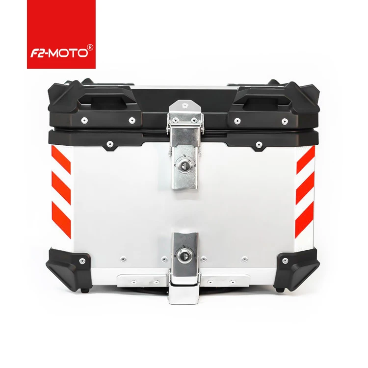 

Modification 45L Silver+Black Luxury Scooter Top Box Waterproof Aluminum Box for Motorcycle