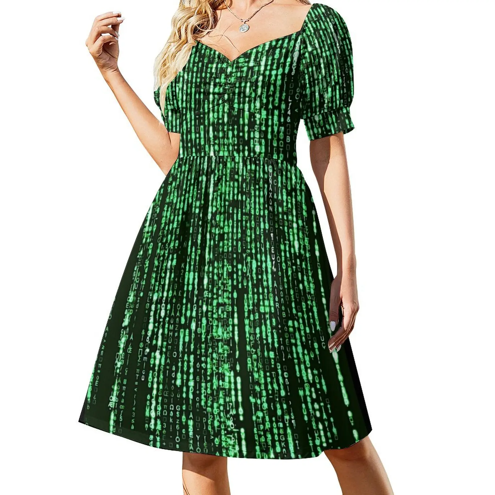 

The matrix code owns you Short Sleeved Dress woman dress clothes Dress