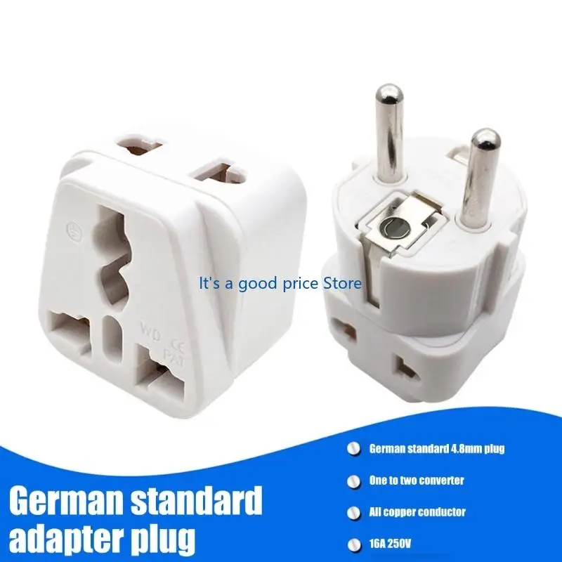  Type E/F Outlet Access Item with Universal Input Port, Small European Unit for Dorm, Hotel, Office, and Daily Use
