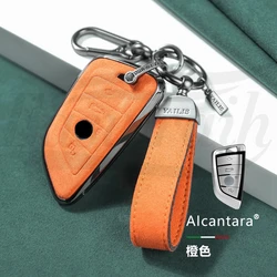 Car Suede Key Case Cover Bag Wallet For BMW G20 G30 X1 X3 X4 X5 G05 X6 F20 G21 f40 f80 35i 3 5 7 Fob Control Smart Key Shell
