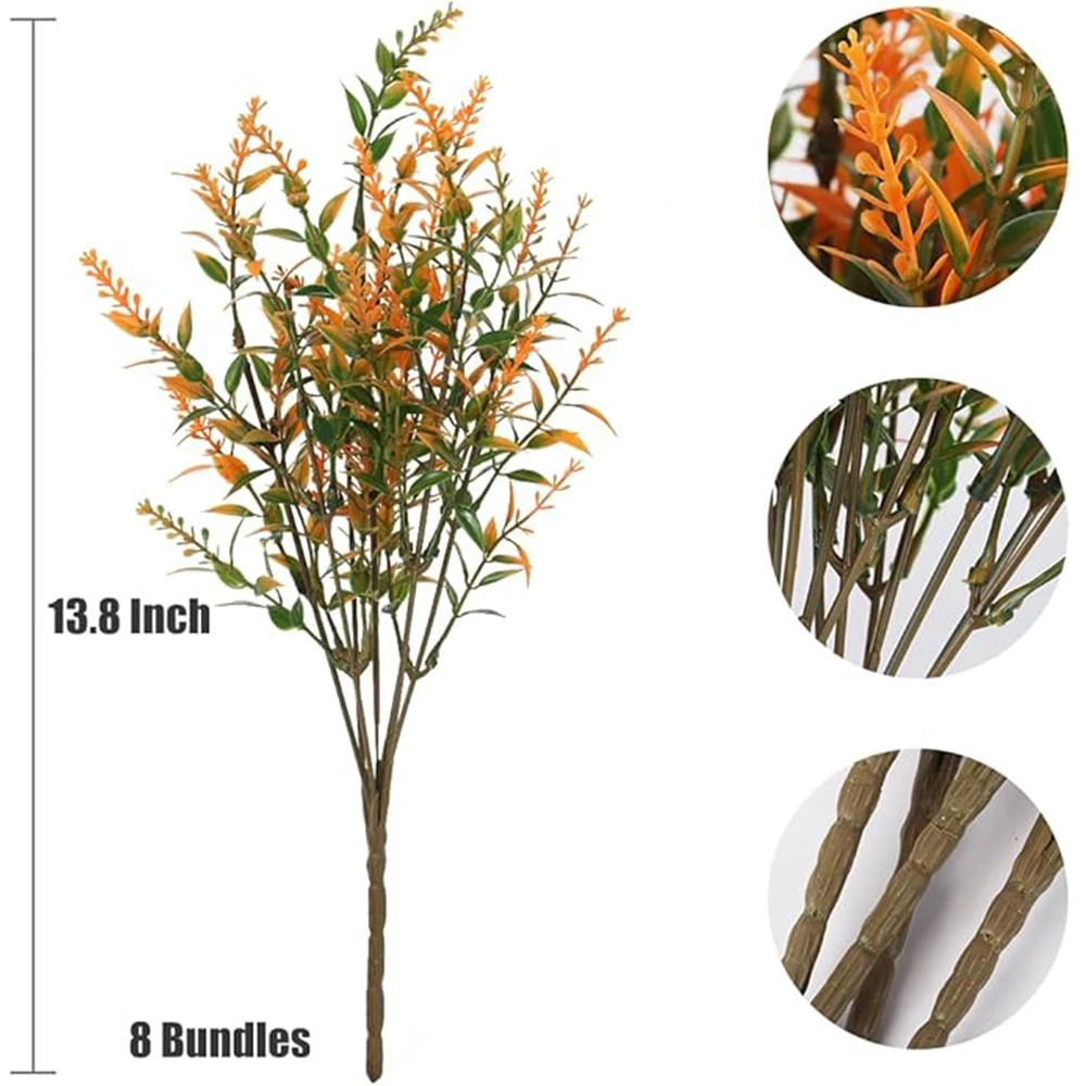 

10 Pieces of Outdoor Artificial Plastic Flowers for Hanging Flower Pots, Doorways, Verandas, Vases, Windows, and Home Decoration