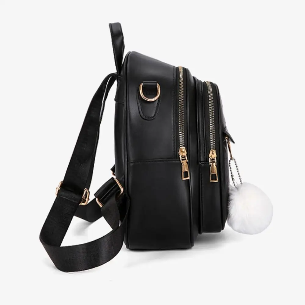 PU Leder Kleine Quadratische Rucksack Einfache Große Kapazität PU Casual Schulranzen Ins Licht Luxus Mini Taschen Frauen Studenten