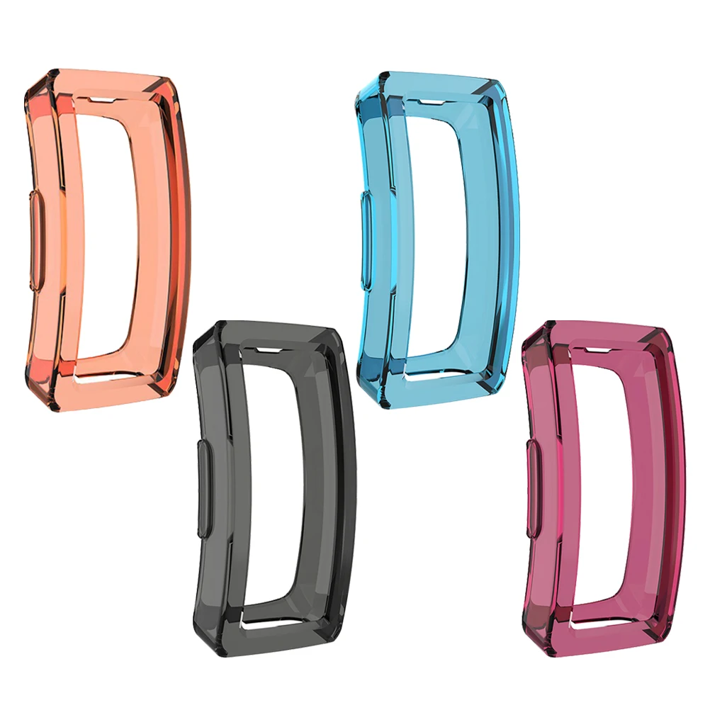 

4Pcs Transparent Watch Shell Tpu Protective Cover for Inspire Inspire Hr Anti-Scratch Dirt Resistant Precise Cutout