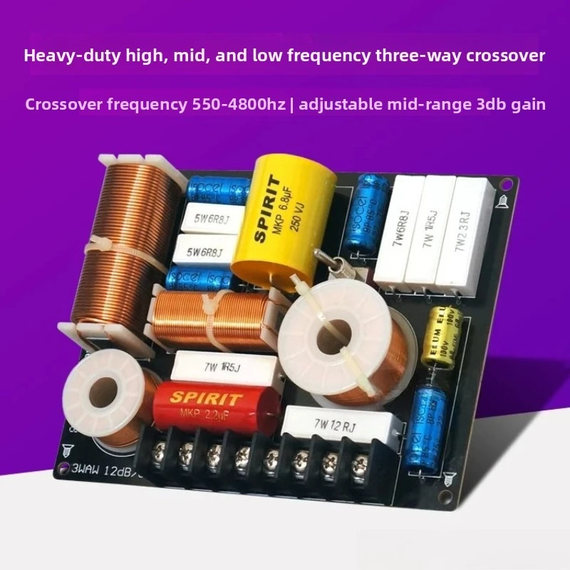 Audiophile-grade 3-way crossover for home audio speakers: diy upgrade with adjustable midrange