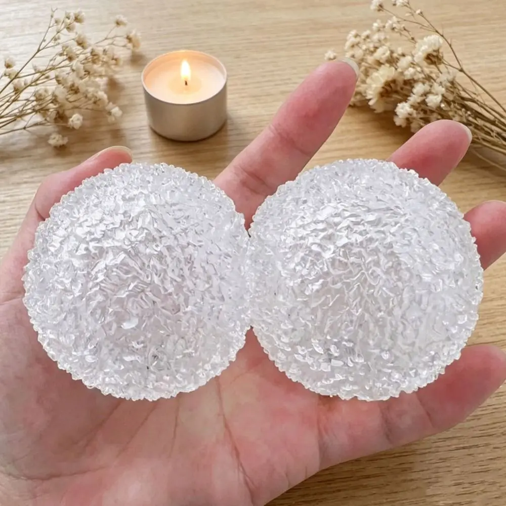 Transparent DIY Coconut Oil Stress Ball Shell Handheld with Lid Squeeze Ball Shell Crinkled Cute Fidget Ball Toy Fidget Play