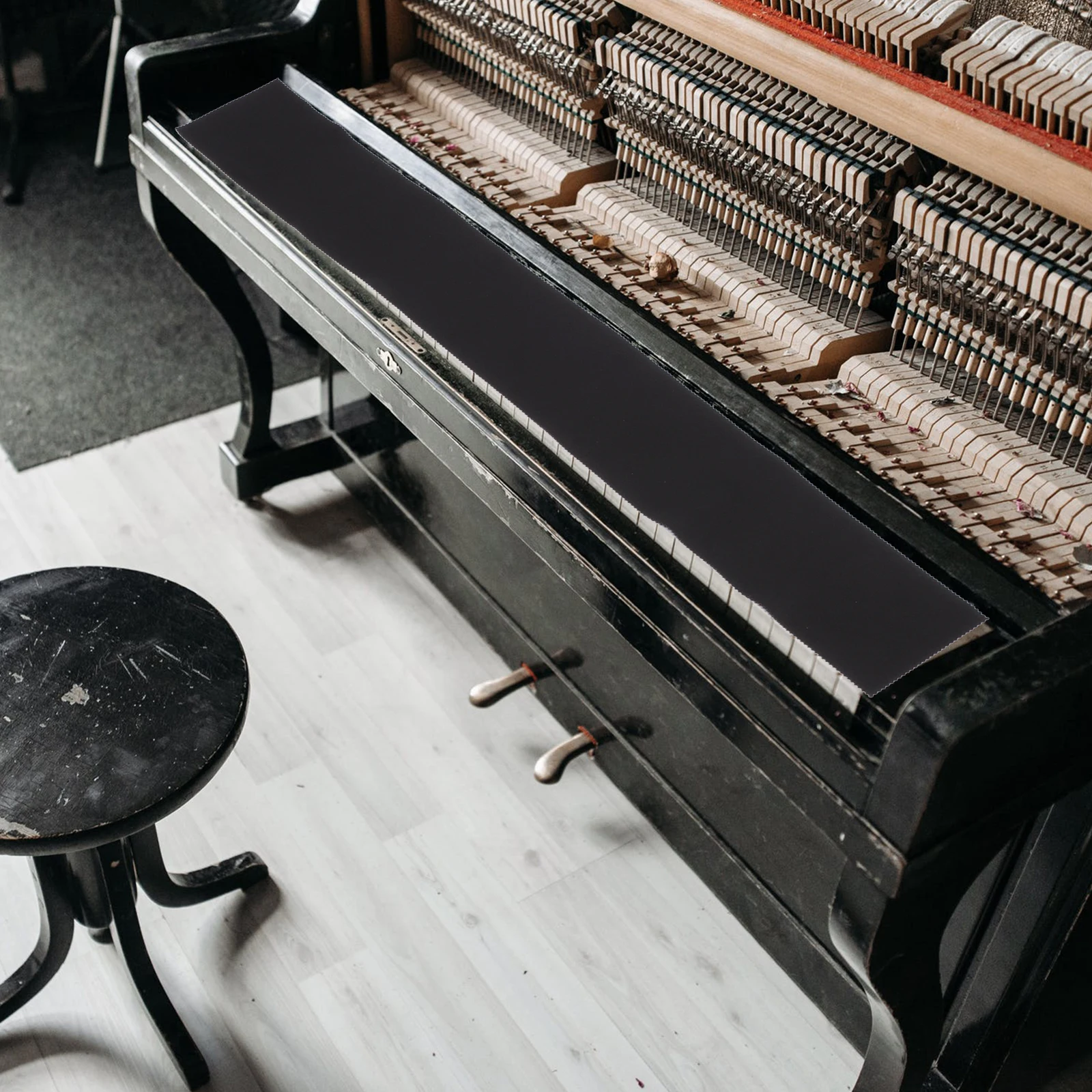 

Piano Keyboard Cover Cloth Black Anti scratch Protective Dust Proof Felt Material Long lasting Thickened Breathable Keyboard