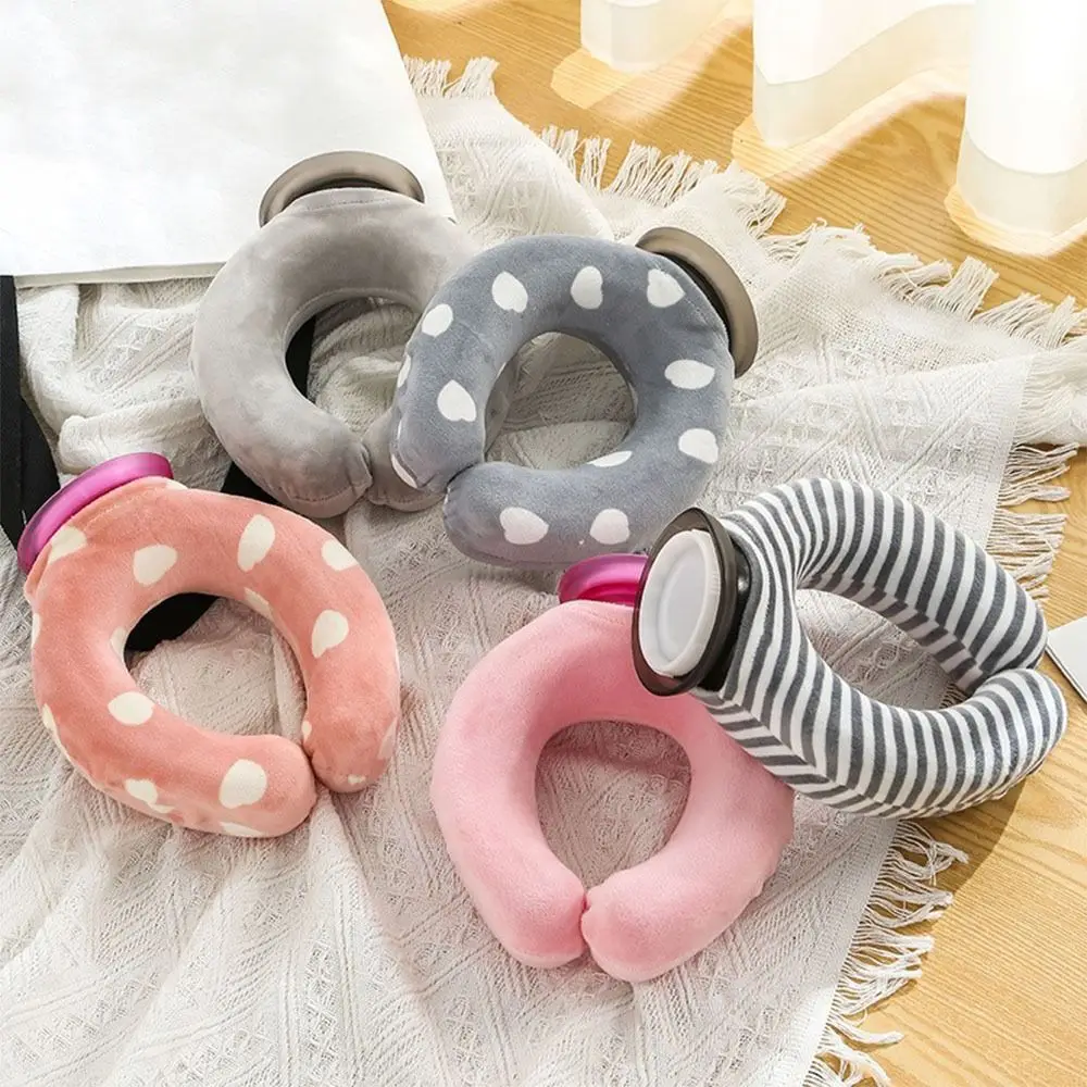 

U-образная шея, сумка для горячей воды, портативный вязаный чехол, ледяная охлаждающая сумка, многоразовая сумка для горячей воды, поддержка шеи, кемпинг на открытом воздухе