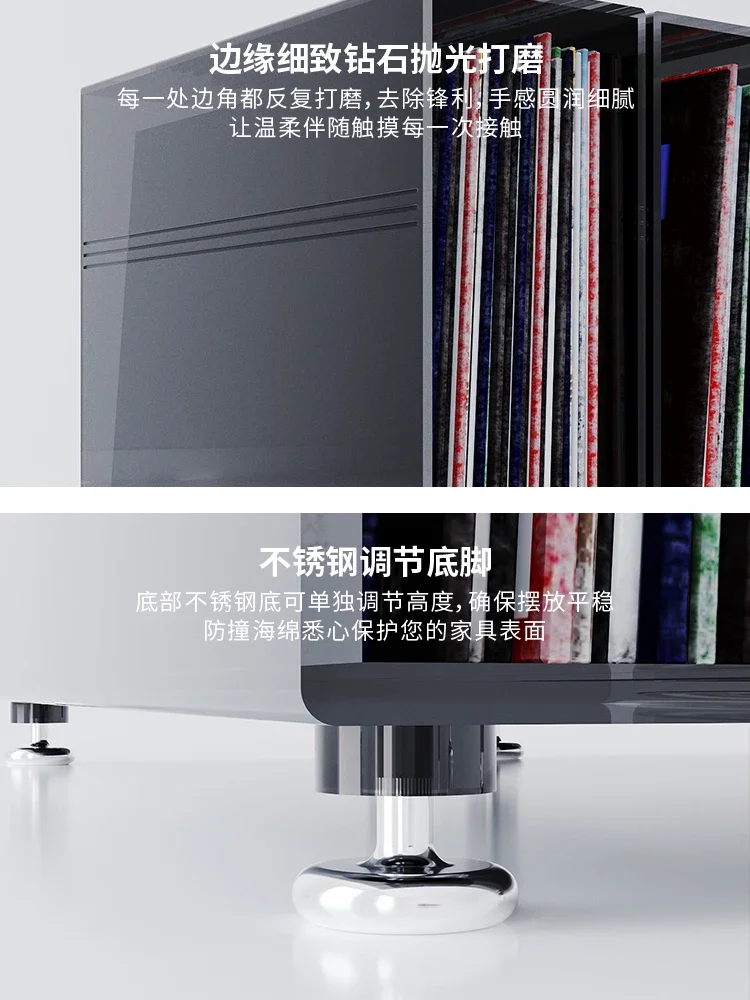 LDGramophone Record Old Records Deposit Box Large Capacity Metal Gramophone Record Storage Box