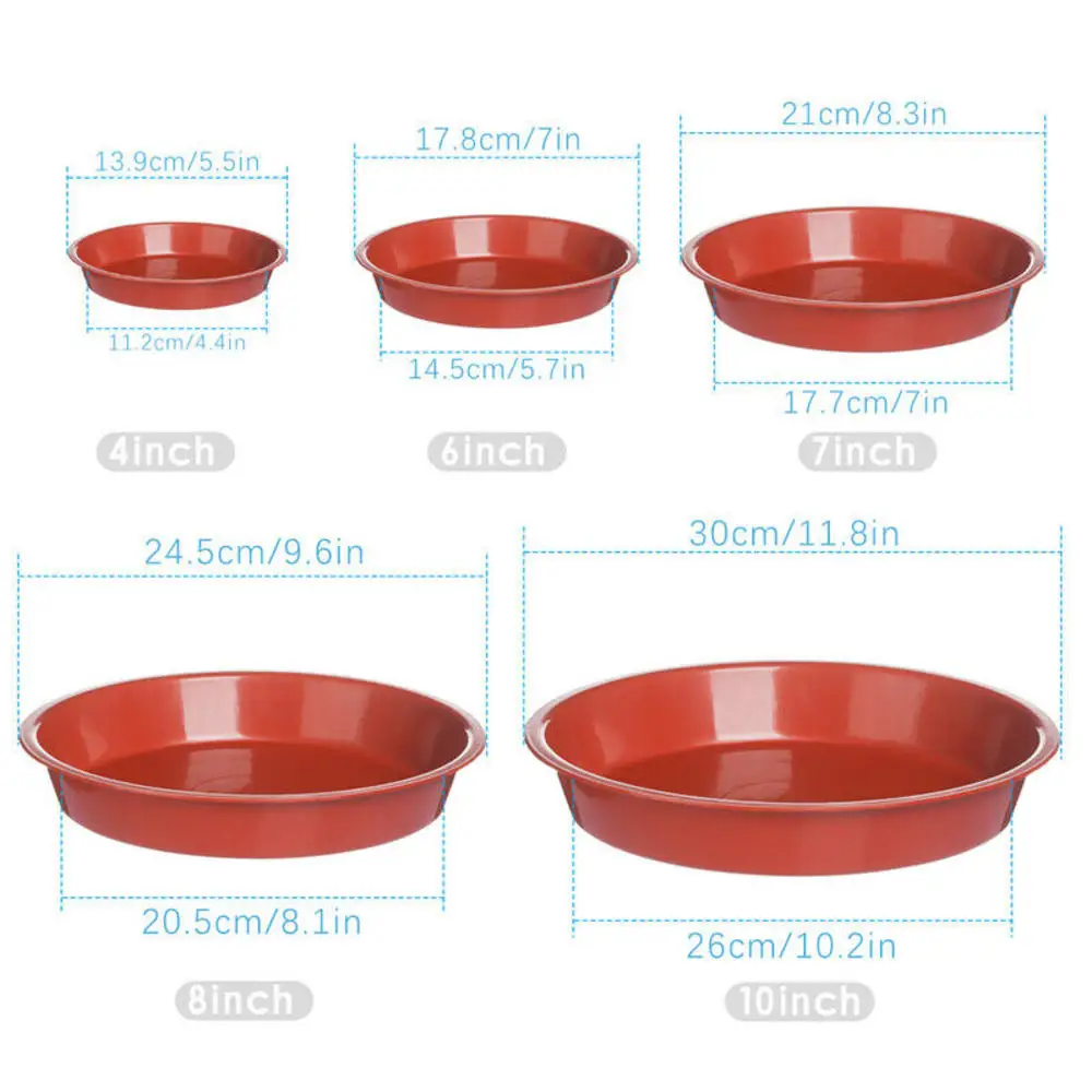 Plant Saucer 4/6/7/8/10\'\' Drip Trays Saucers Indoor Outdoor Round Flower Pot Trays Garden Balcony Flower Pots Trays