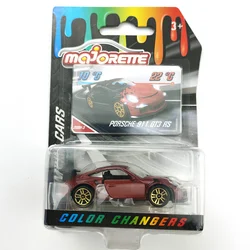 Majorette  Color Changers  for PORSCHE 911 GT3 RS 1/64 Diecast Model Car Kids Toys Gift