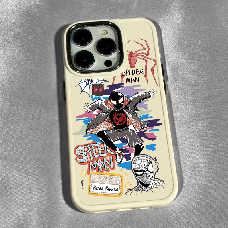 Marvel Spider Man High Quality Phone Case For iPhone 15 14 13 12 11 Pro Max X XR XS MAX 7 8 Plus Y2k Cartoon Protective Cases