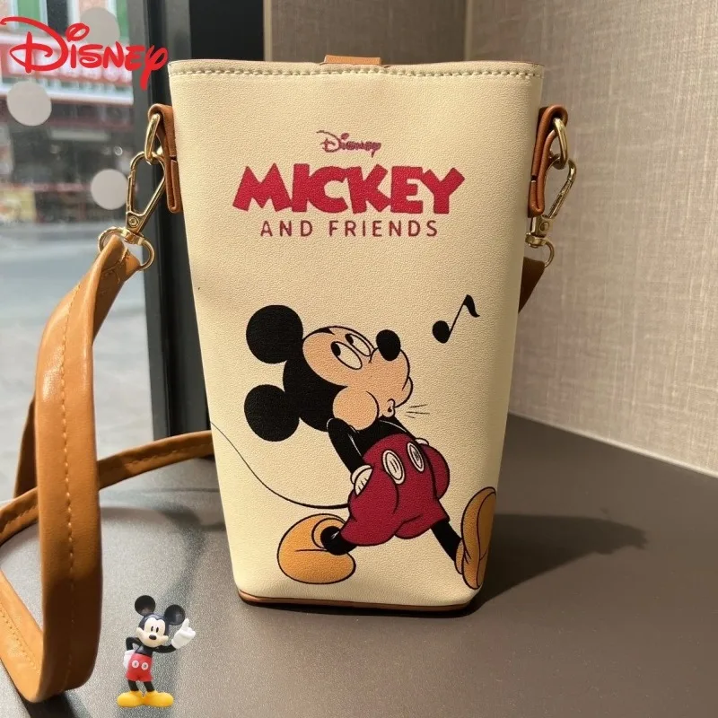 

Милая сумка для телефона с изображением Микки и Минни для девочек, модная персонализированная универсальная простая портативная сумка через плечо