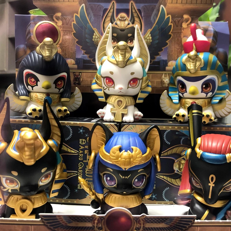 Anime Aaru Garden Toys Kawaii Egypt Yalu Kindergarten Mystery Box Blind Box Anubis Bastet Cute Desktop Collection Model Doll Su