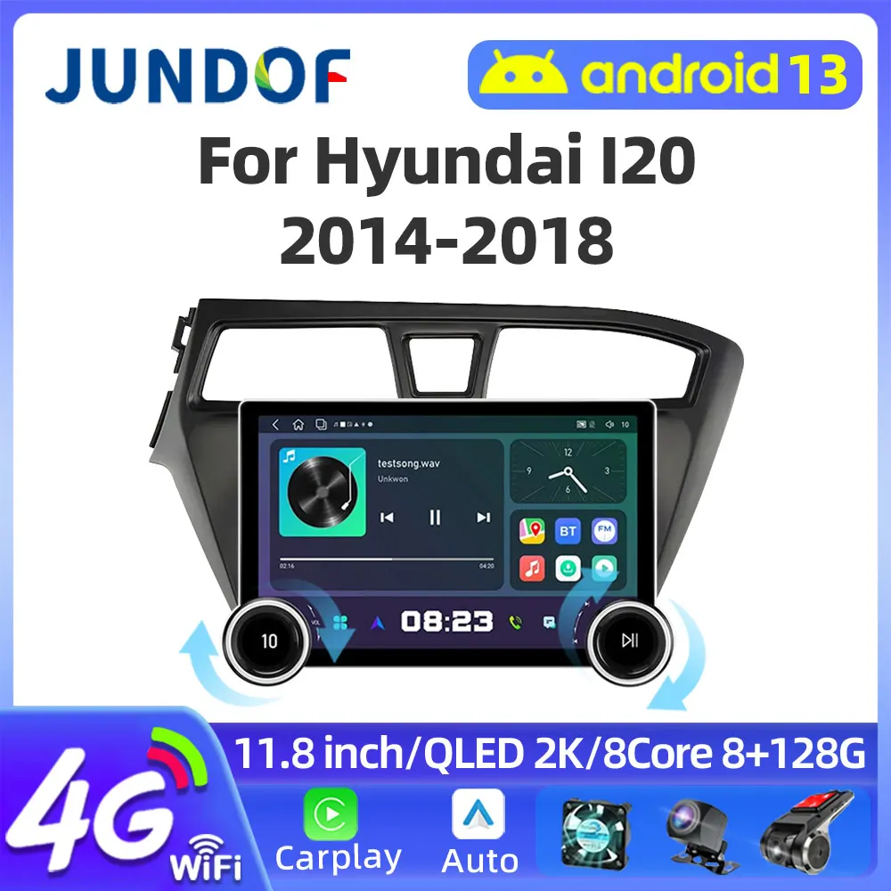 

11.8" 2K 2 Din 4G Android 13 Car Radio Stereo Multimedia Video Player For Hyundai I20 2014-2018 Navigation GPS Carplay Bluetooth