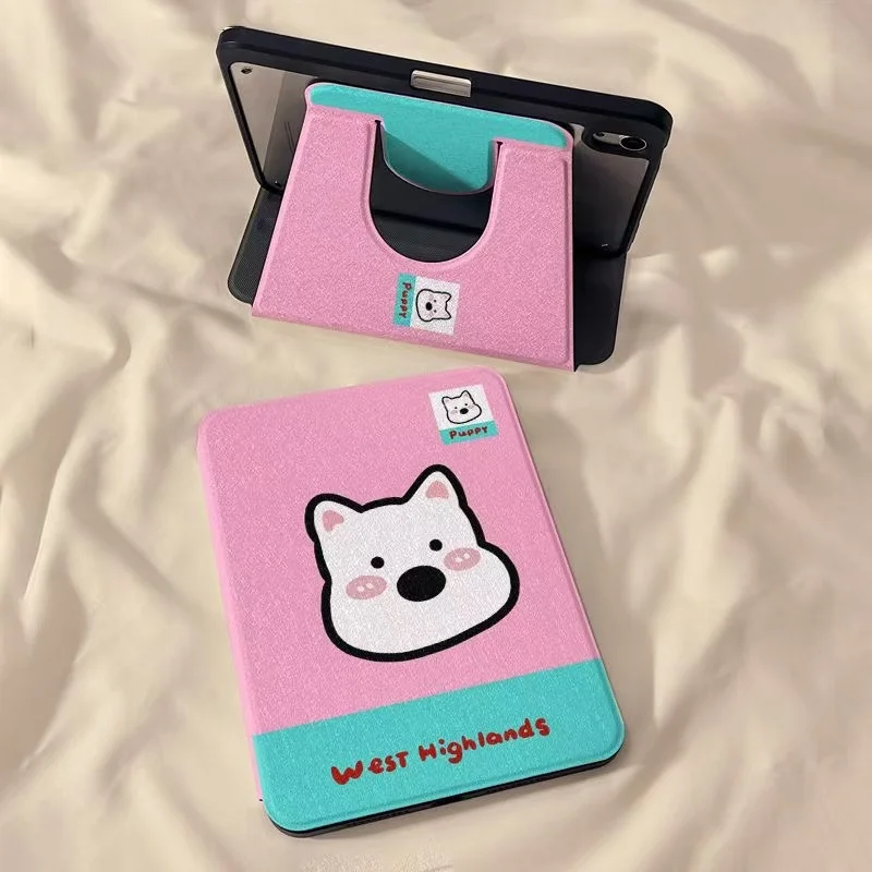 Cartoon puppy Tablet Case For 2024 iPad Air6 11 Pro11 12.9 13 Air5 Air4 10.9 10.5 10.2 9.7 inch Mini 7 6 Case with Pen Holder