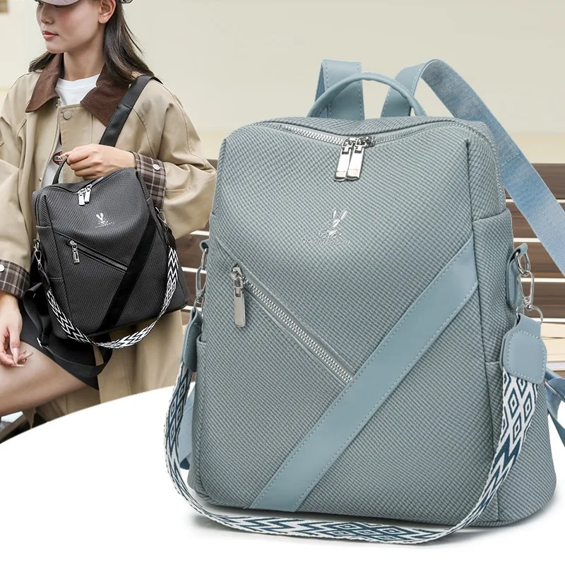 

Новый женский рюкзак из искусственной кожи, однотонный, высококачественный, пригородная, большая вместительная сумка для ноутбука, женский повседневный повседневный рюкзак