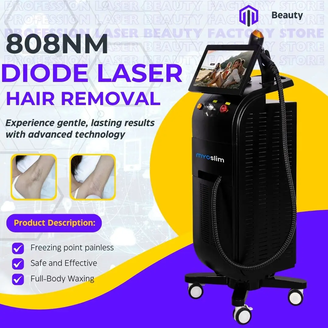 

4000W Upgraded Version 808nm Diode Laser Hair Removal Device Permanent Painless Hair Removal 3 Wavelength Cooling System