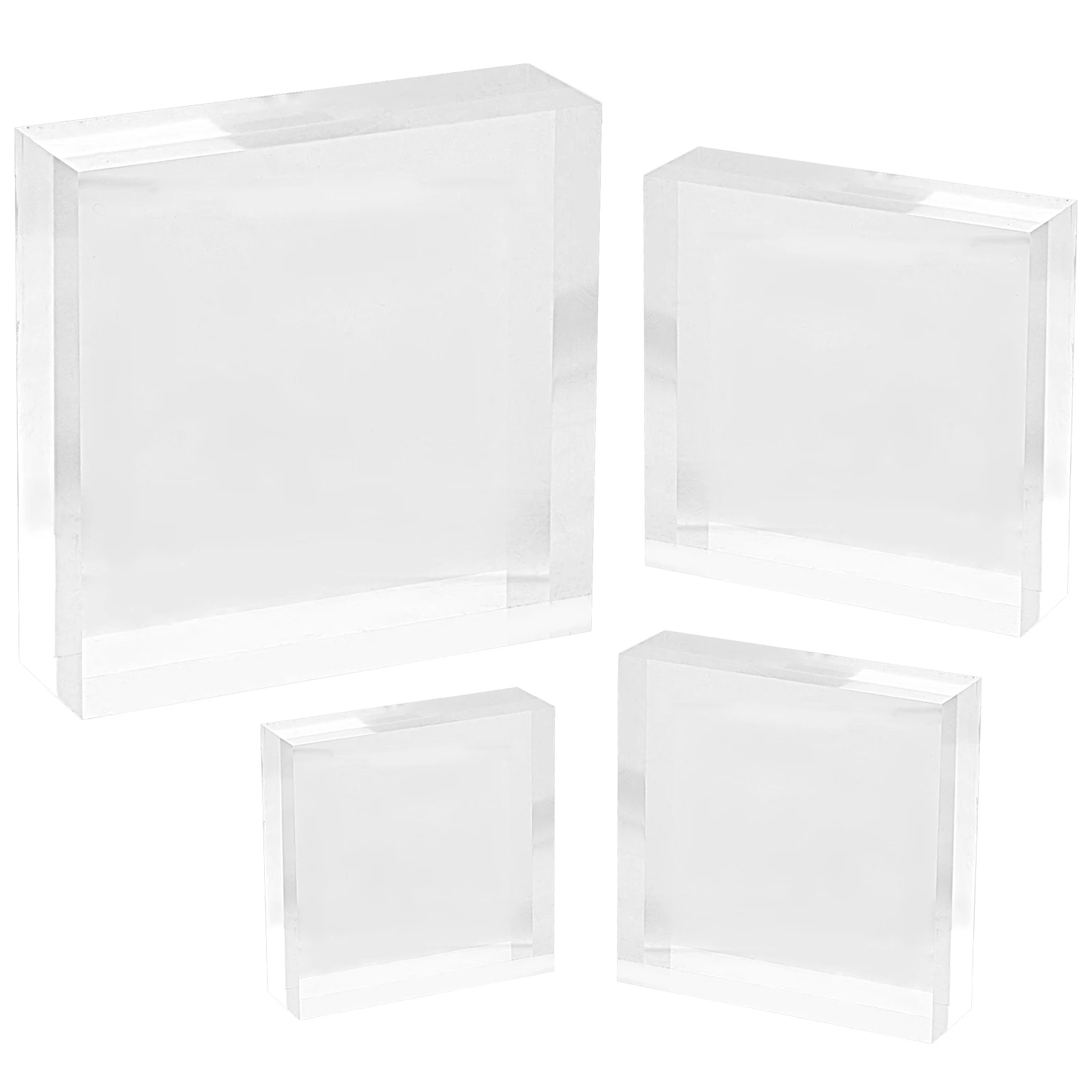 

4pcs Jewelry Display Stand Clear Acrylic 4x4x1.5cm 5x5x1.5cm 6x6x1.5cm 8x8x1.5cm Bracelet Necklace Holder Smooth Lightweight