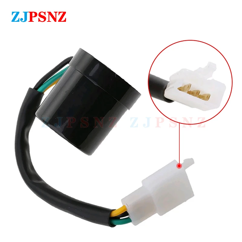 Turn Signal Flasher Relay 12V 48V 64V 2Wires 3Pins Round Blinker Turn Light Signals Relay Buzzer Relay Indicator LED Flasher