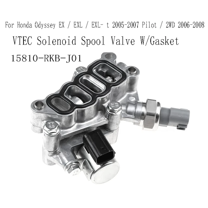 

NEW 15810-RKB-J01 VTEC Solenoid Spool Valve W/Gasket For Honda Odyssey EX / EXL / EXL- T 2005-2007 Pilot / 2WD 2006-2008