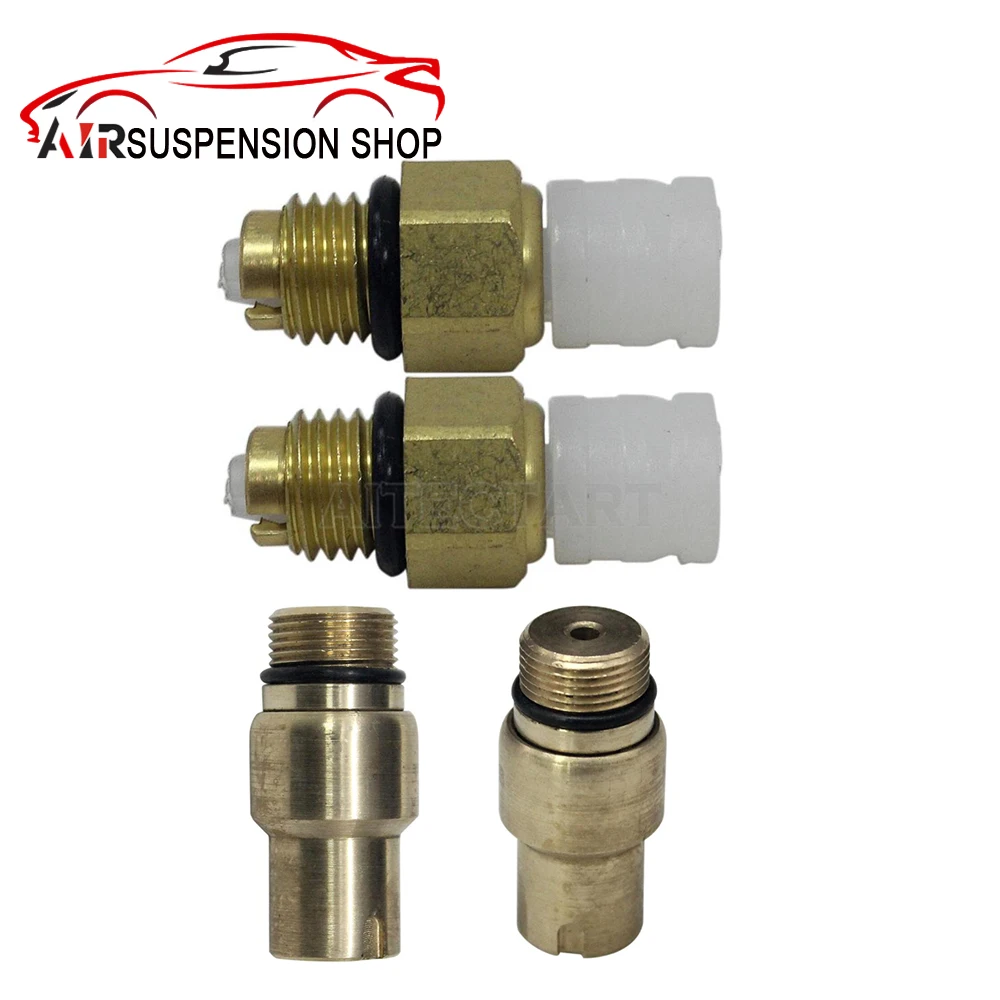 2x Front Air Suspension Shock Pressure Holding Valve With Pair M8 Air Connector Brass Fittings For Audi A8 D5 4N4616039F