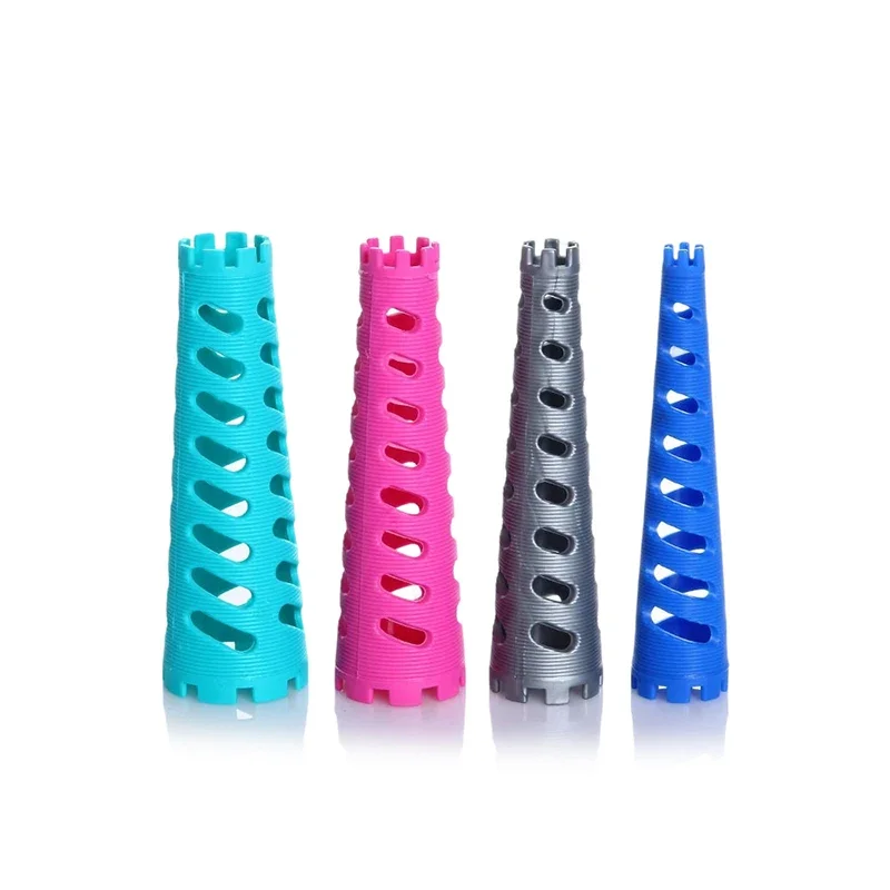 12 pezzi/set bigodini per capelli a forma di cono barre di arricciatura extra spesse aste flessibili per permanente fredda ondulazione dei capelli senza calore