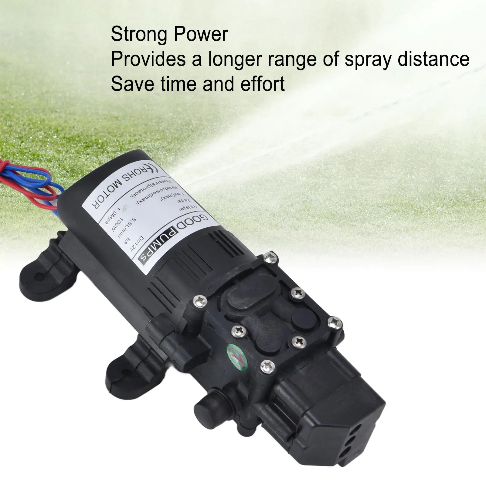 12V High Pressure Water Pump 5.5L/Min for garden Irrigation