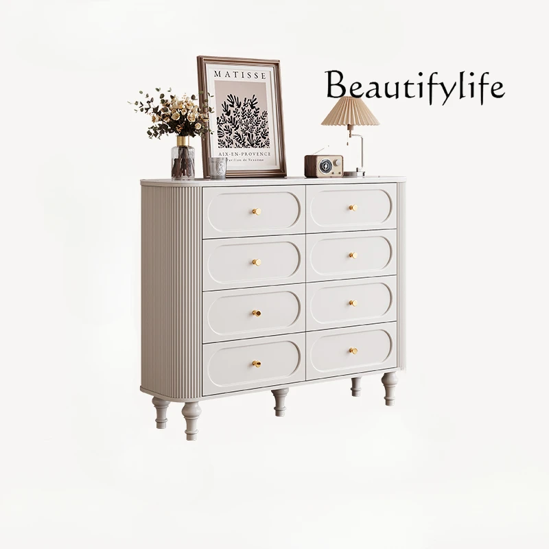 

American Retro Chest of Drawers Simple Modern Living Room Locker Drawer Storage Tailstock Storage Cabinet