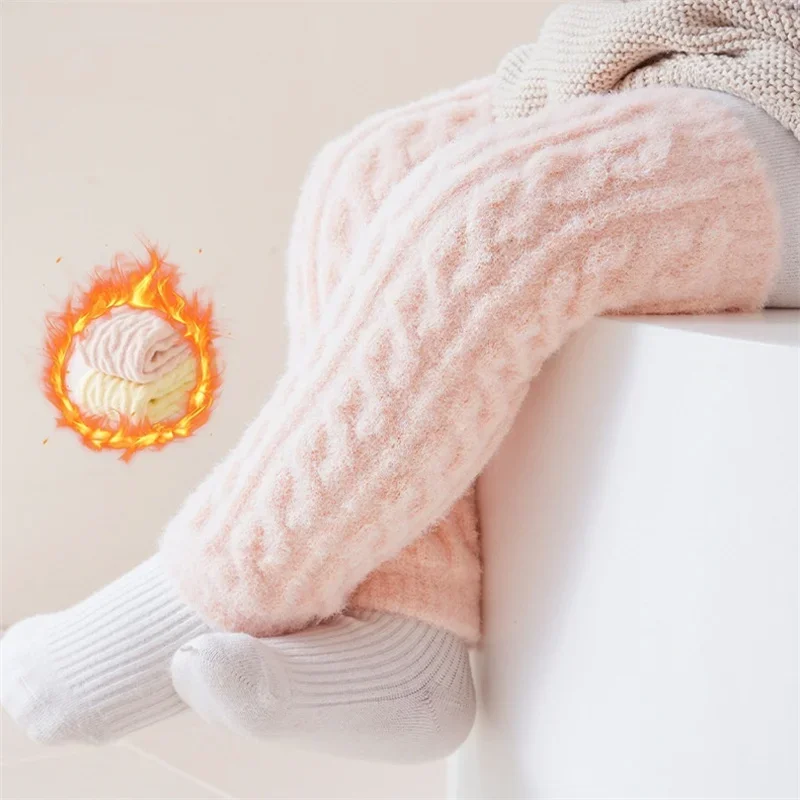 

Winter New Baby Leg Warmers Thickened Children's Warm Knee Pads Infants Fashion Knitted Foot Cover Girls Warmming Accessories