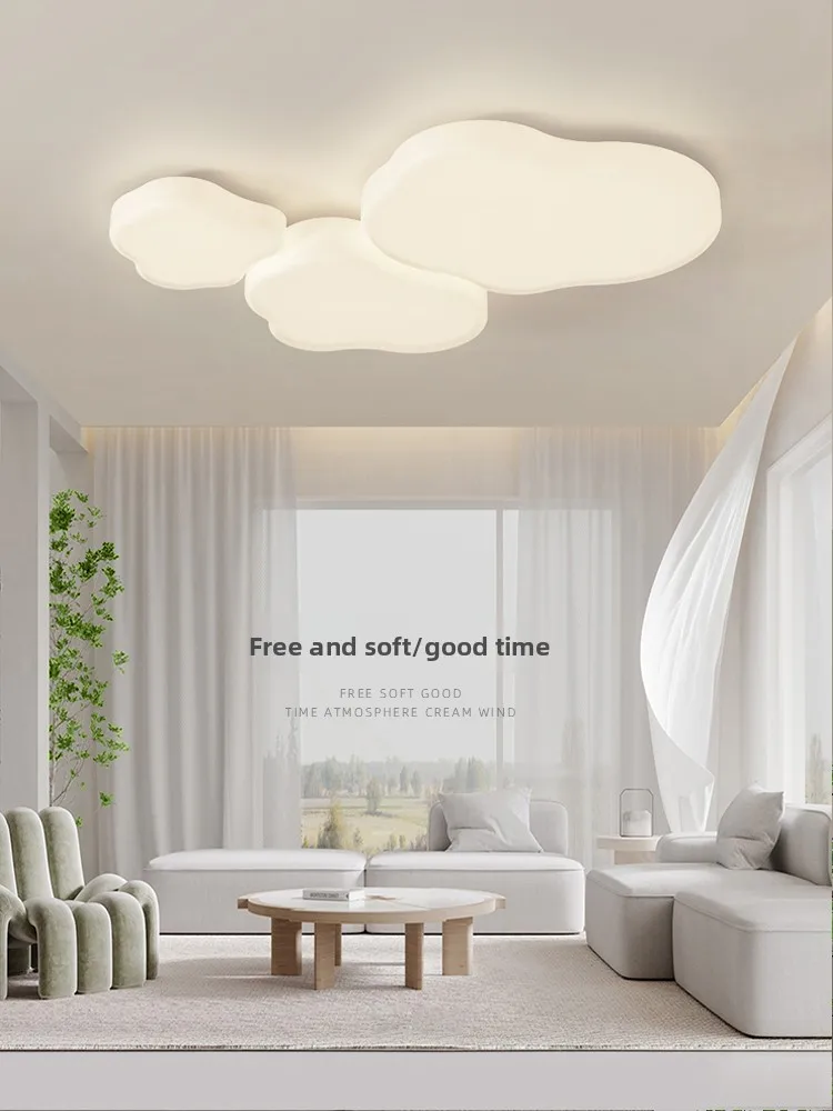 

Living room ceiling simple modern cloud cream wind whole house combination package