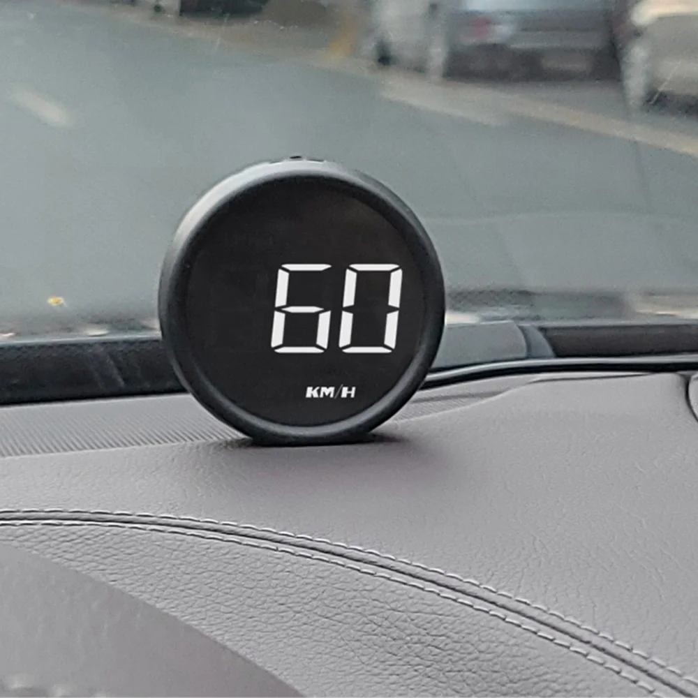 B1 OBD2 HUD Car Head Up Display Smart Digital Speedometer Fuel Consumption Water Temperature Slope Meter with Alarm Reminder