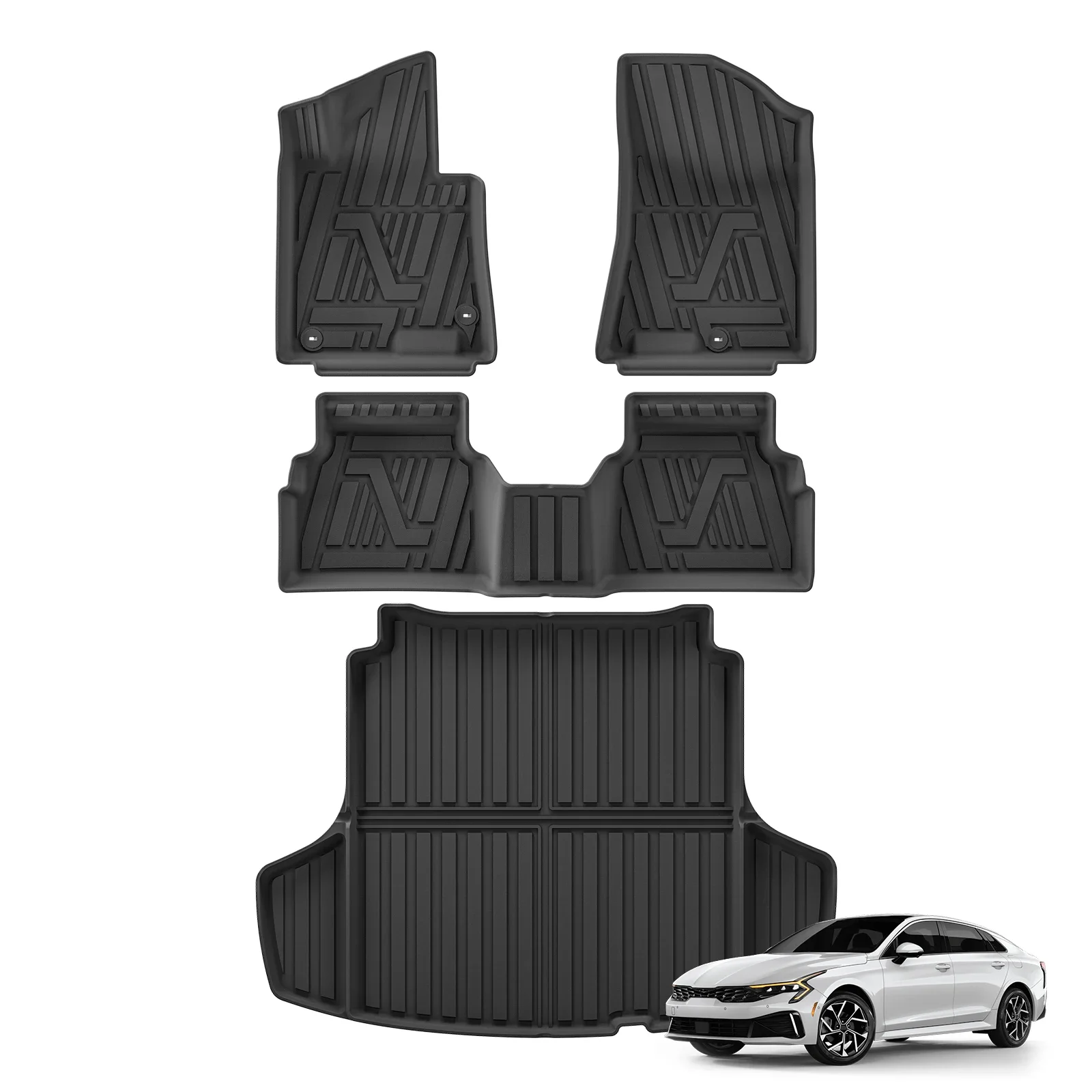 

Автомобильные коврики для Hyundai Sonata 2020-2025, аксессуары, TPE 3D грузовой вкладыш, коврик для багажника, всепогодные водонепроницаемые аксессуары, черный цвет