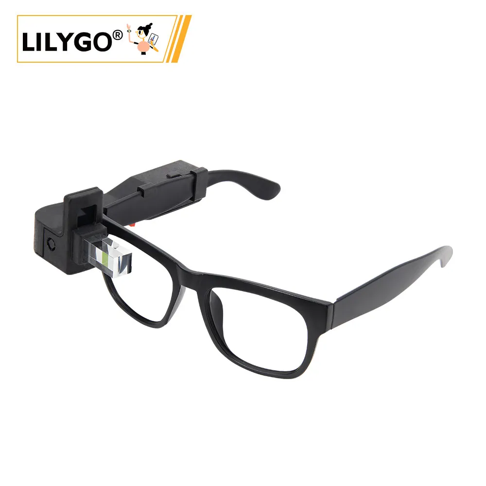 LILYGO® T-Glass Programmable Smart Glasses ESP32-S3 1.1inch AMOLED Screen USB Rechargeable Programmable Smart Glasses Demo Board