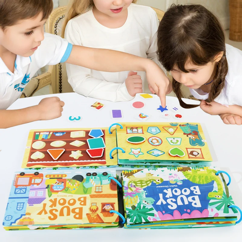 Montessori Baby Busy Stickers Book 'My First Quiet Book' Early Learning Educational Toy for Children Matching Game for Babies