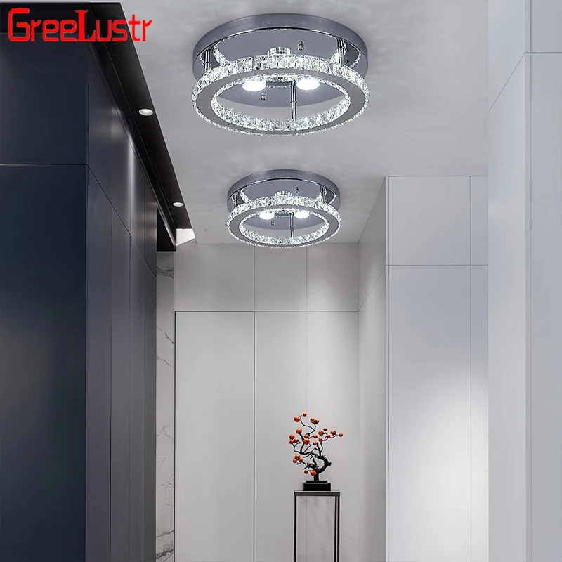 Led K9 lampada da soffitto in cristallo camera da letto cucina Cricle lampadario a soffitto LightCristal Lustre Home Decora 110V-220V apparecchio di