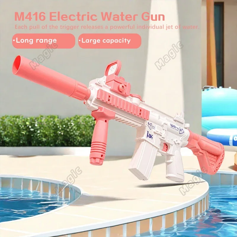 Electric Water Gun Fully Automatic Water-Absorbing Large-Capacity Children\'s Water Gun Summer Beach Outdoor Fight Fantasy Toys